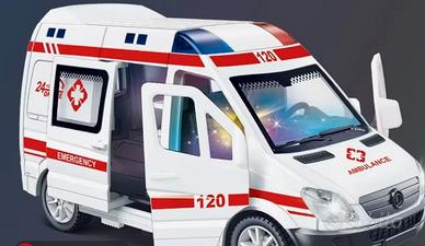 Ambulanza 1:32 modellino suoni e luci con pile