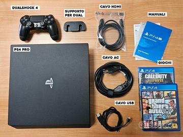 Playstation 4 Pro - SSD 2TB, Dualshock, 2 Giochi