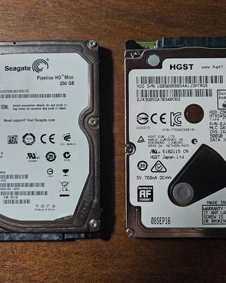 Hard Disk Seagate 250gb e HGST 500gb