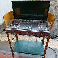 fornello 3 fuochi con supporto