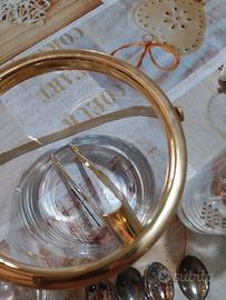 Set cocktail vintage con uva stilizzata anni '50 