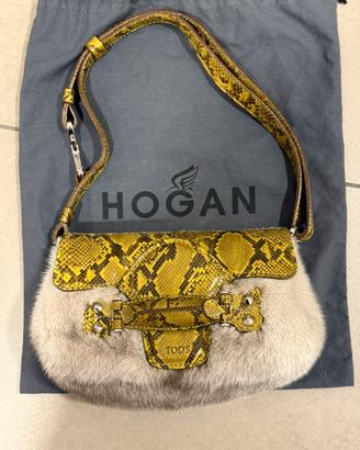 Borsa Tod’s in pitone e pelliccia