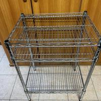 Scaffale in acciaio cromato Vicevera