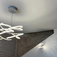 Lampadario e applique led bianco - design moderno