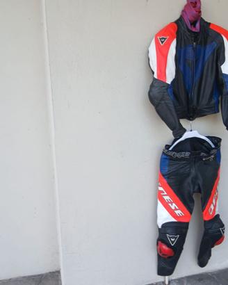 Tuta da moto in pelle Dainese tg. 46