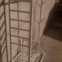 appendipanni- portascarpe in legno bianco