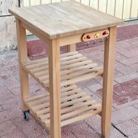CARRELLO CUCINA ECC. IN LEGNO. FUORIGROTTA