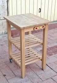 CARRELLO CUCINA ECC. IN LEGNO. FUORIGROTTA