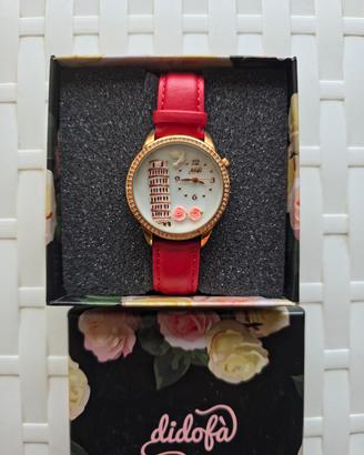 Orologio Didofà da donna, rosso e oro