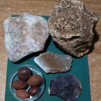 Minerali Puglia (calcite fluo, selce, bauxite)
