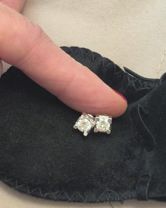 Orecchini oro bianco 18k brillanti 1ct