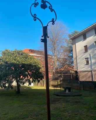 Coppia Lampioni da Giardino in Ferro Battuto
