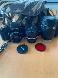 Kit Nikon F3 HP + obiettivi + borsa originale