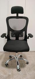 Sedia da ufficio ergonomica con poggiatesta e
