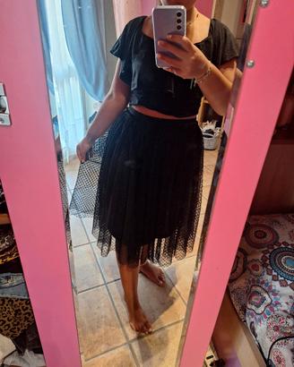 🖤 Gonna Motivi nera a pois – Taglia M 🖤