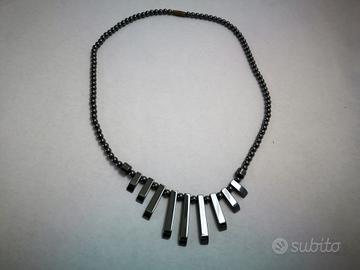 girocollo in ematite nera