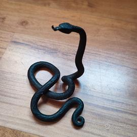 Porta orologio tasca serpente ferro battuto epoca