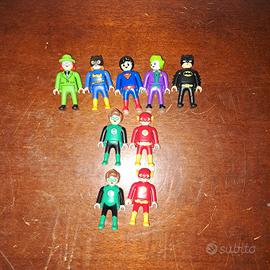LOTTO 9 PERSONAGGI PLAYMOBIL SUPER EROI