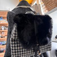 zaino in ecopelliccia nero