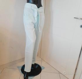 PINKO Pantaloni, vita alta, viscosa, azzurro 44 L