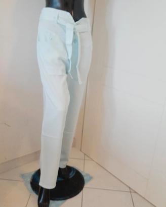 PINKO Pantaloni, vita alta, viscosa, azzurro 44 L