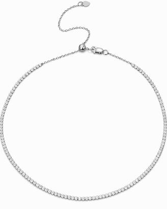 Collana Trnnis con Fimante Moissanite da 2 mm