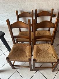 Sedie in legno castagno