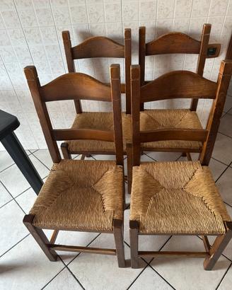 Sedie in legno castagno