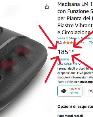 Massaggiatore piedi e gambe Medisana NUOVO