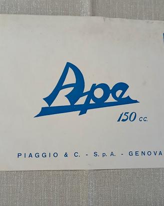 Depliant Ape Piaggio 150 cc