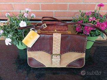 borsa vera pelle e camoscio B.cavalli
