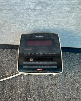 Radio sveglia vintage Philips D3110/08 anni '80