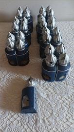 LOTTO 29 Bomboniere Portacandele Blu Argento