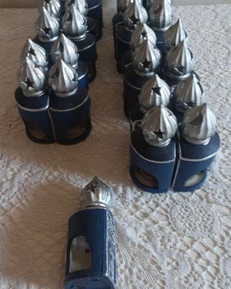 LOTTO 29 Bomboniere Portacandele Blu Argento