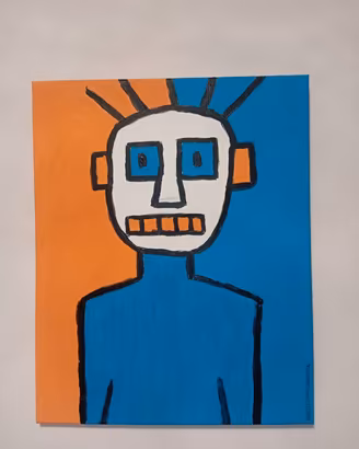 BASQUIAT ARTE MODERNA ASTRATTA DIPINTO A MANO 