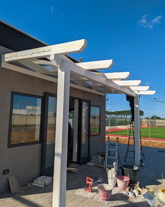 gazebo pergolati  in legno lamellare