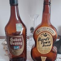 2 BOTTIGLIE OLD WHISKEY USA ANNI 40 VUOTE RARE