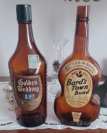 2 BOTTIGLIE OLD WHISKEY USA ANNI 40 VUOTE RARE