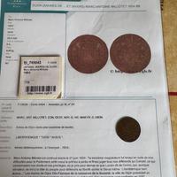 Lotto 5 monete periziate antiche Francia rare R1