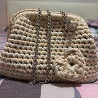 Clutch beige e glitter