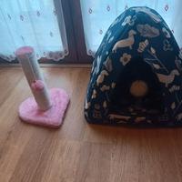 cuccia e tiragraffi e ciotola 