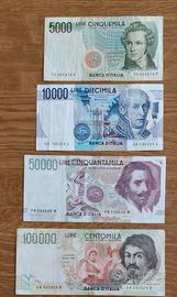 banconote 174.000 LIRE diversi tagli+assegno 100L