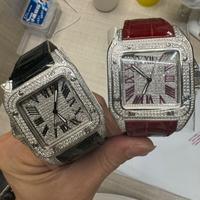 Cartier Santos 100 XL 2656 custom diamanti