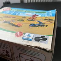 Gioco pista legno cantiere