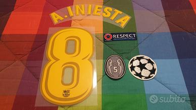 Nameset #8 INIESTA per maglia Barcellona 17/18