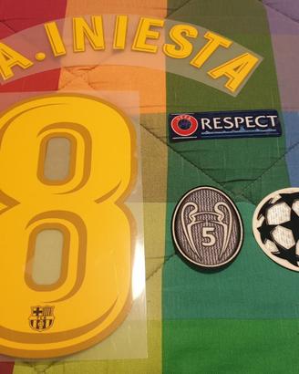 Nameset #8 INIESTA per maglia Barcellona 17/18