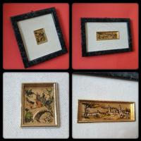 QUADRETTI FOGLIA ORO - PAESAGGIO