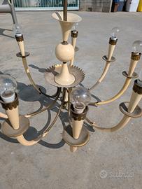 Lampadario a otto fiamme anni Sessanta