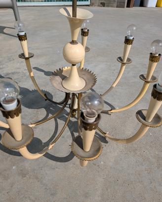 Lampadario a otto fiamme anni Sessanta