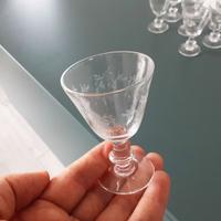 Set 8 bicchierini antichi liquore whisky cristallo